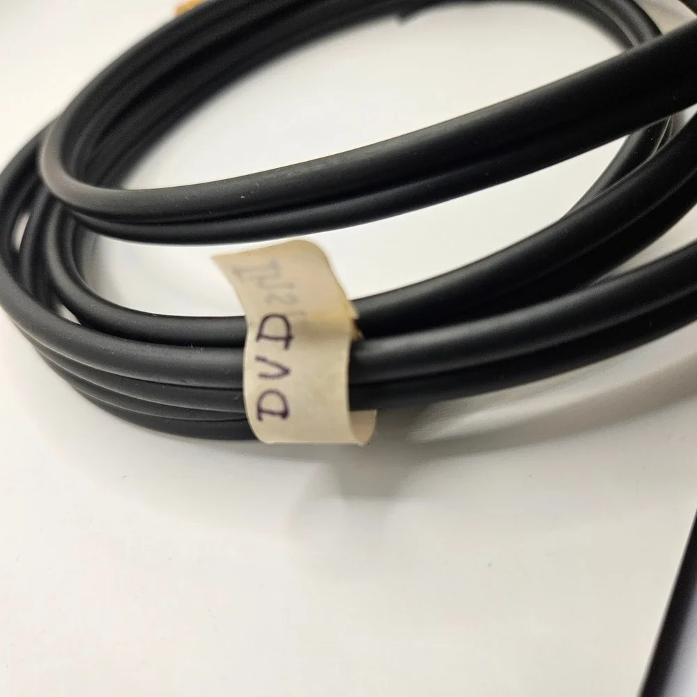 RCA Audio Interconnect Cable Pair Black Gold Plated Connectors Stereo Hi-Fi